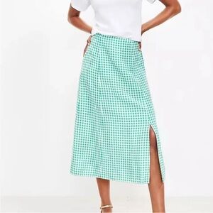 NWT LOFT gingham skirt